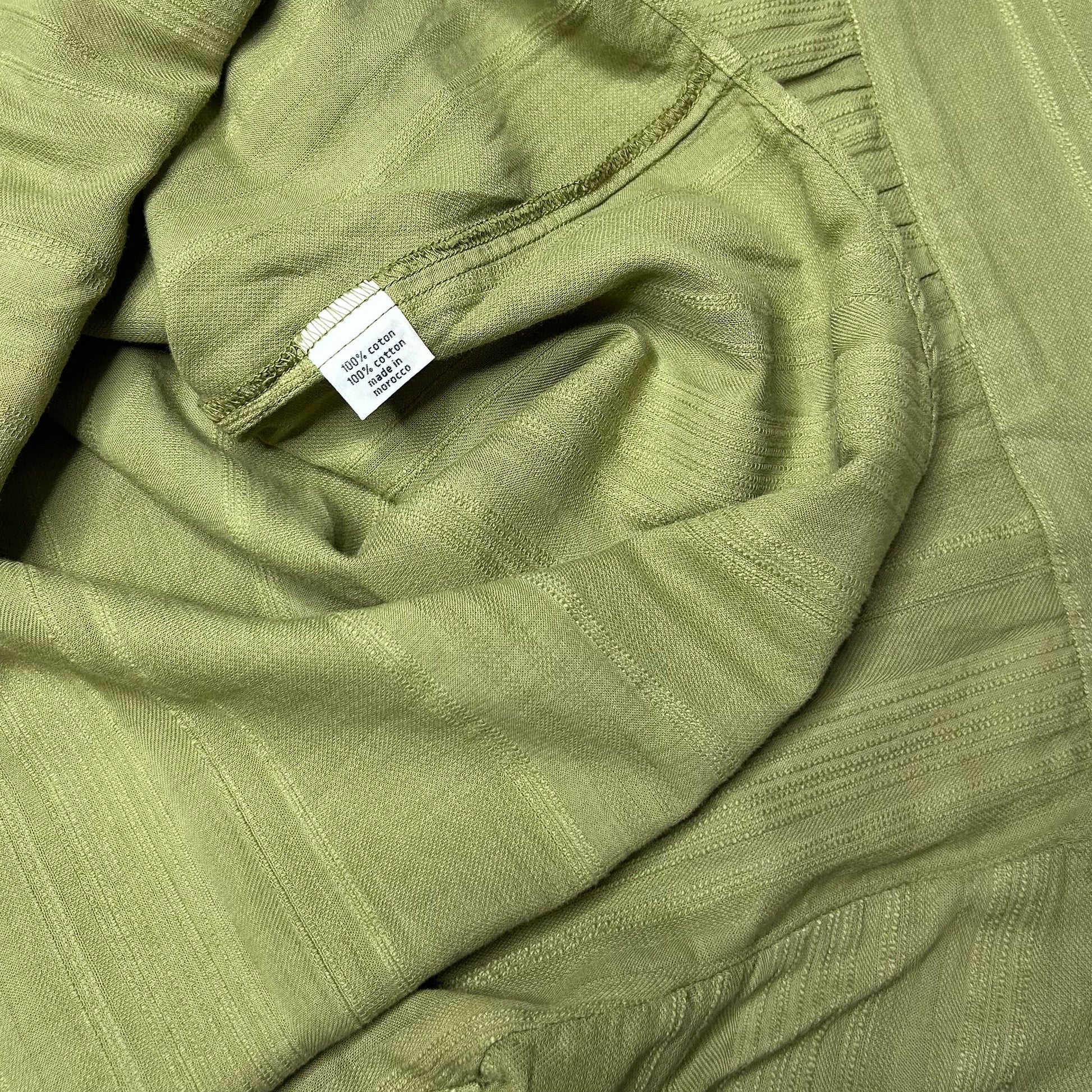 secondhand olive green / khaki cotton Hartford blouse with short sleeves