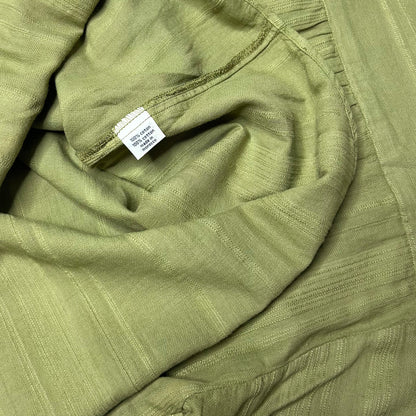 secondhand olive green / khaki cotton Hartford blouse with short sleeves