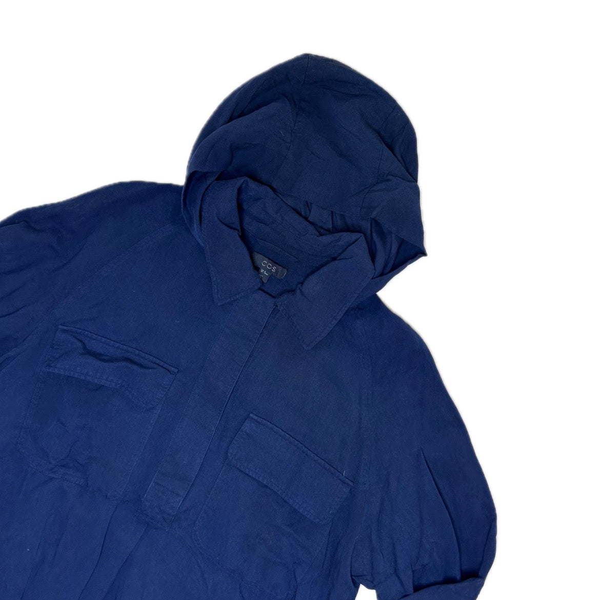 Secondhand dark blue Cos Blouse with Hood 