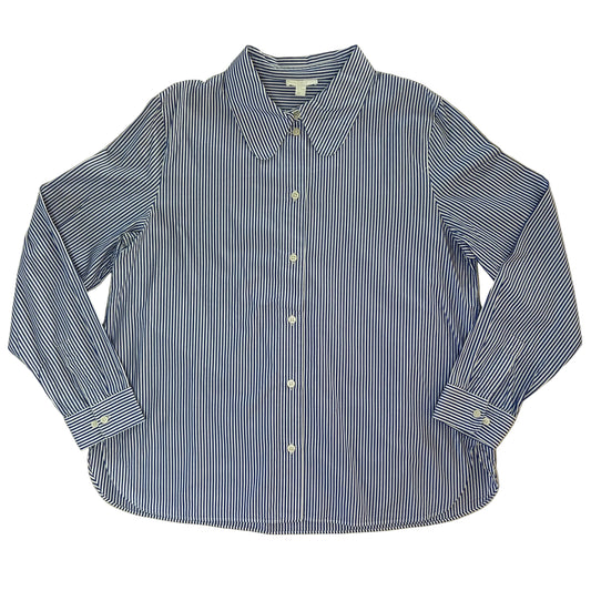 Secondhand white and blue striped cotton COS Blouse 