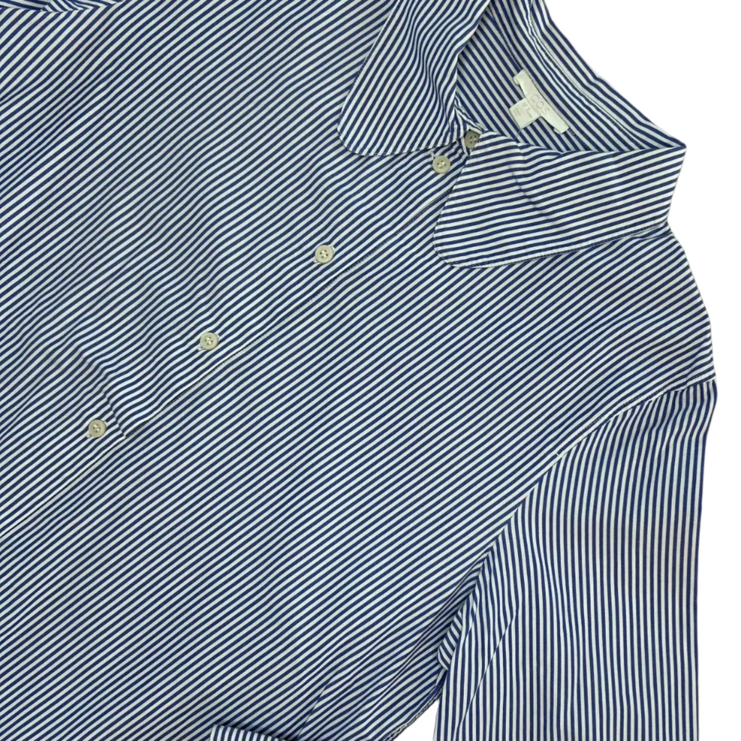 Secondhand white and blue striped cotton COS Blouse 