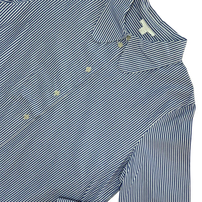 Secondhand white and blue striped cotton COS Blouse 