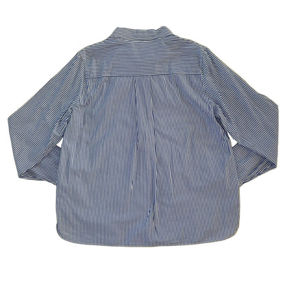 Secondhand white and blue striped cotton COS Blouse 
