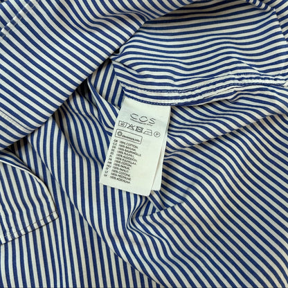 Secondhand white and blue striped cotton COS Blouse 