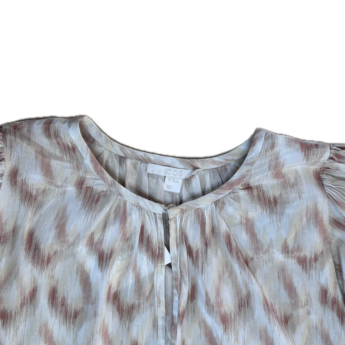 Secondhand beige cotton COS Blouse with puffy sleeves 