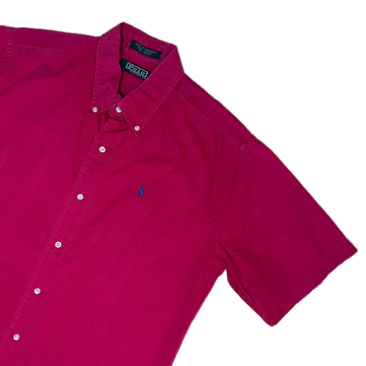 Secondhand red cotton Ralph Lauren Shirt with Short Sleeves 