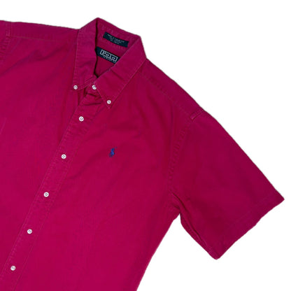 Secondhand red cotton Ralph Lauren Shirt with Short Sleeves 