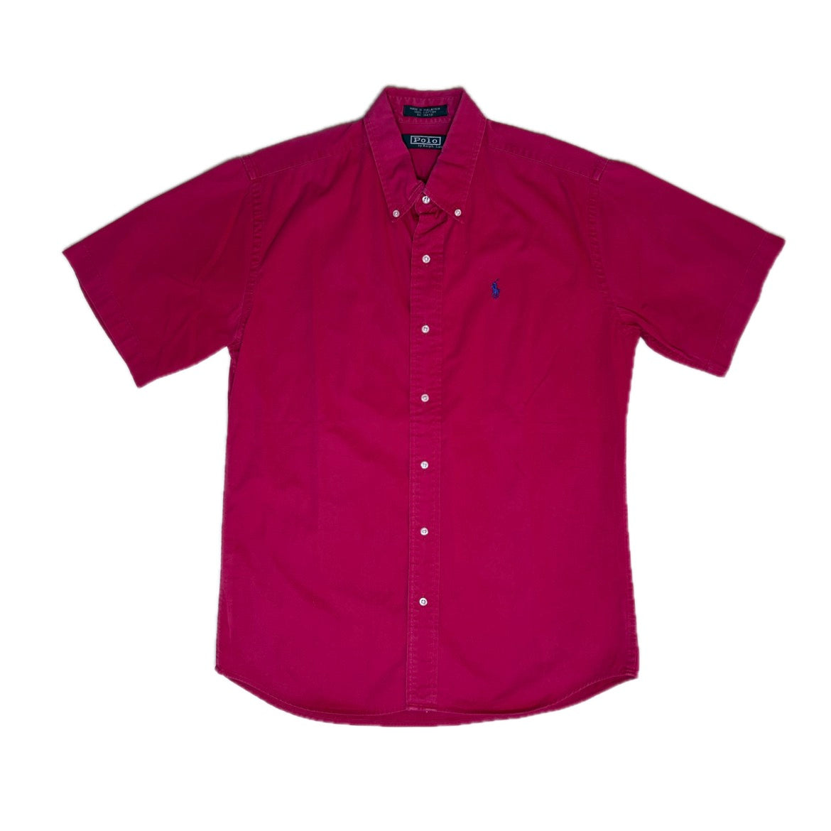 Secondhand red cotton Ralph Lauren Shirt with Short Sleeves 