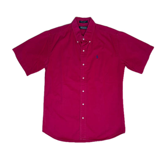 Secondhand red cotton Ralph Lauren Shirt with Short Sleeves 