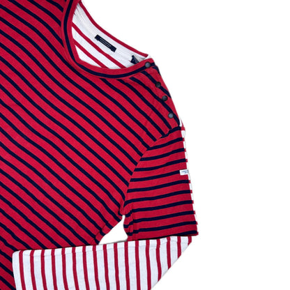 Secondhand red, white and dark blue striped cotton Scotch&Soda Longsleeve