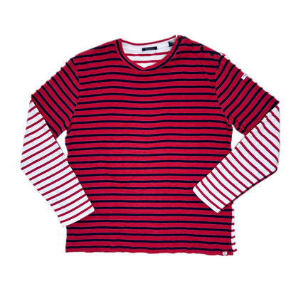 Secondhand red, white and dark blue striped cotton Scotch&Soda Longsleeve