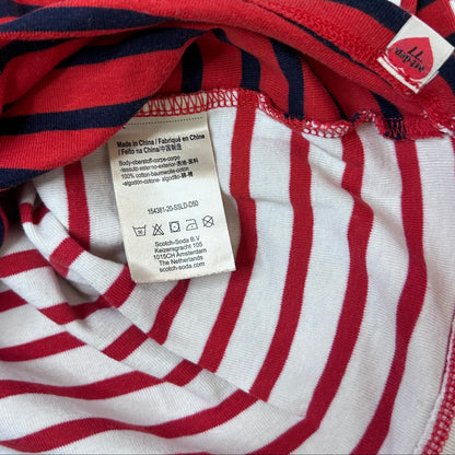 Secondhand red, white and dark blue striped cotton Scotch&Soda Longsleeve