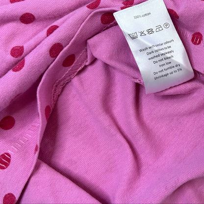Secondhand pink cotton Envii Longsleeve with red polka dots 
