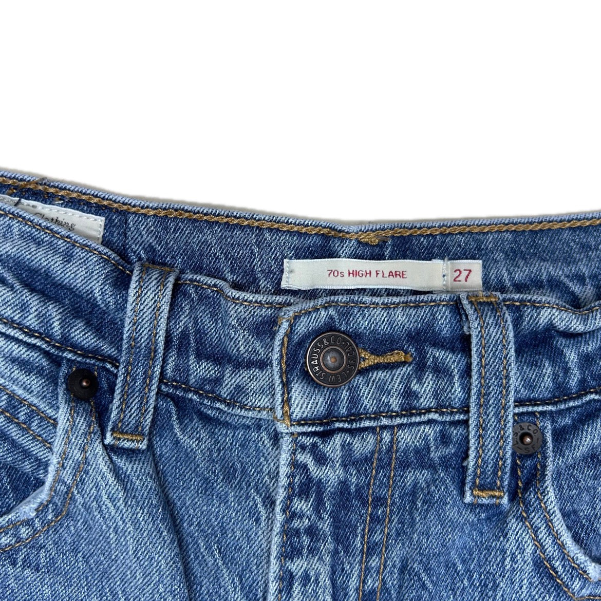 Secondhand blue cotton Levi's 70s Denim Shorts 