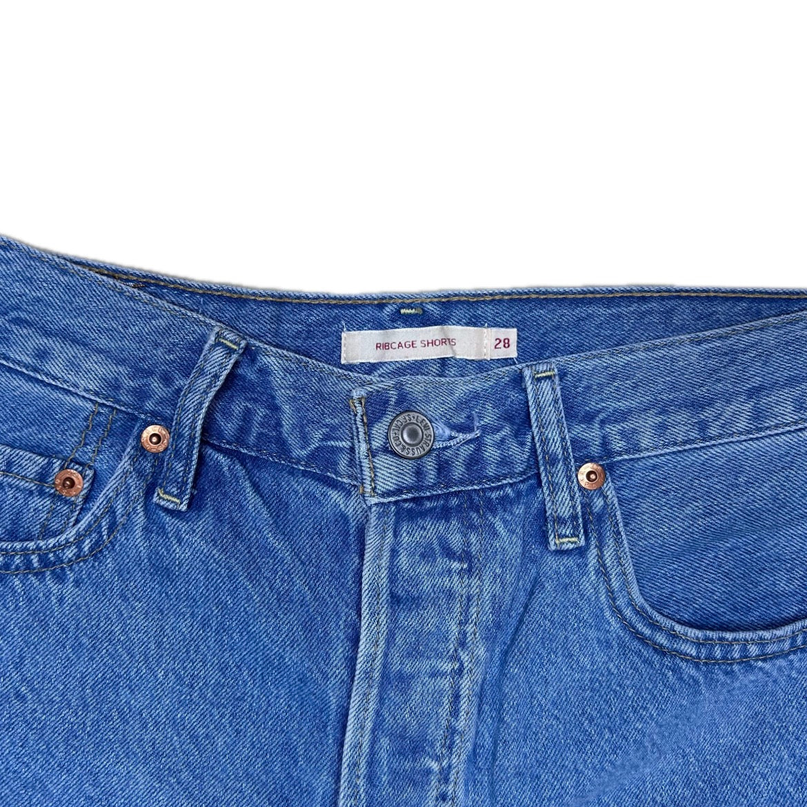 Secondhand blue cotton Levi's Robcage Denim Shorts