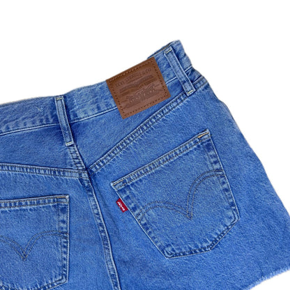 Secondhand blue cotton Levi's Robcage Denim Shorts