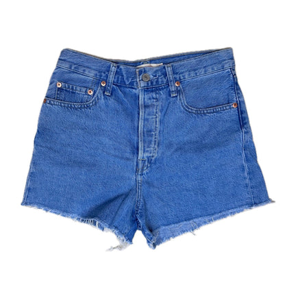 Secondhand blue cotton Levi's Robcage Denim Shorts