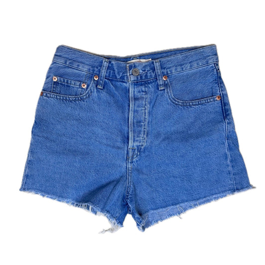 Secondhand blue cotton Levi's Robcage Denim Shorts