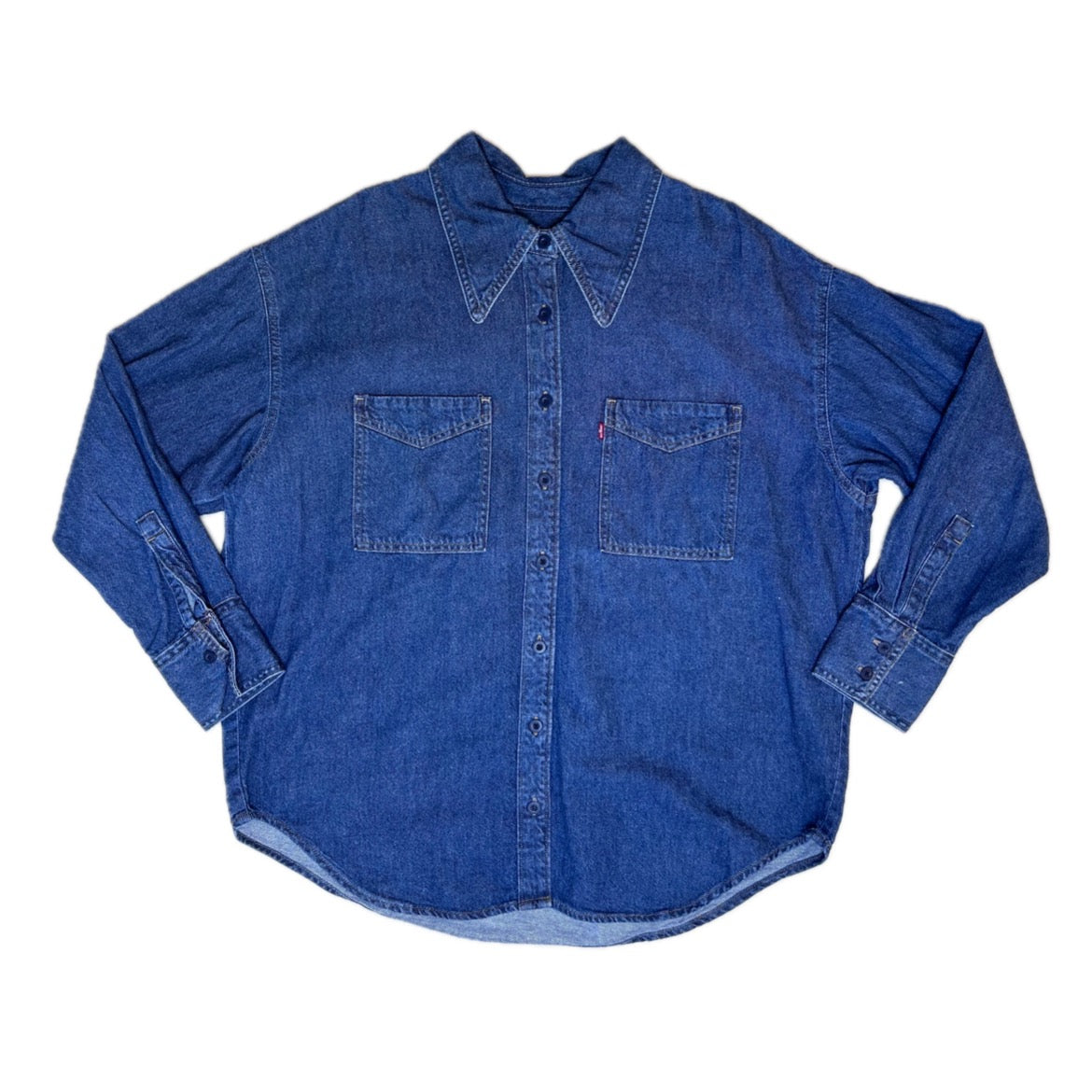 Secondhand blue cotton Levi's Denim Blouse 