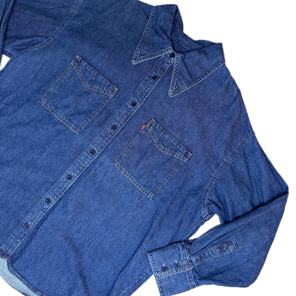 Secondhand blue cotton Levi's Denim Blouse 
