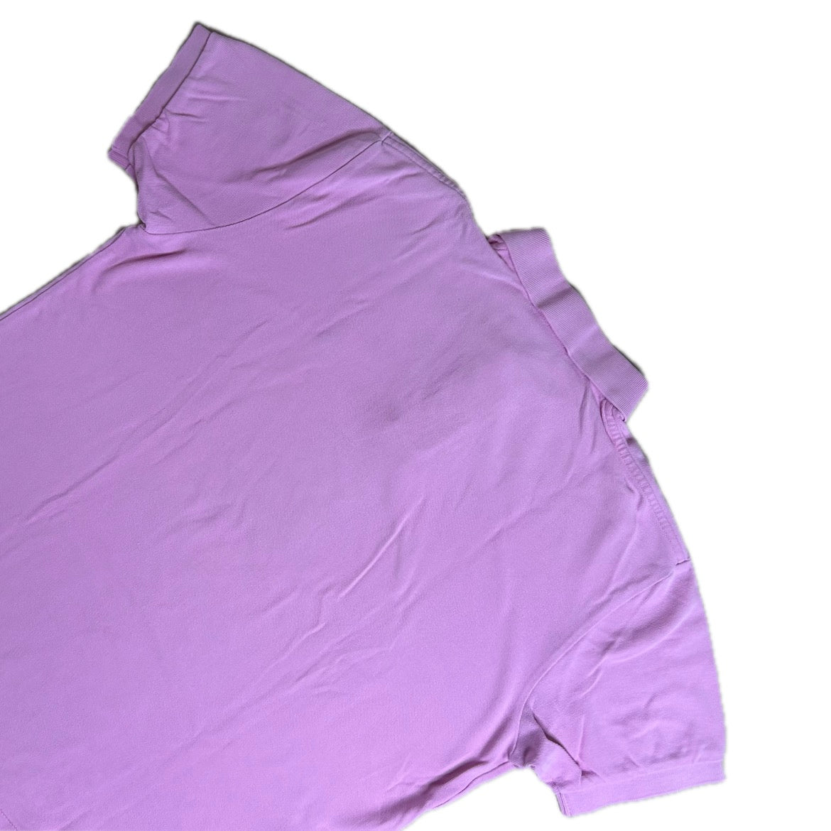 Secondhand light pink cotton Ralph Lauren Polo Shirt with Short Sleeves and green Logo