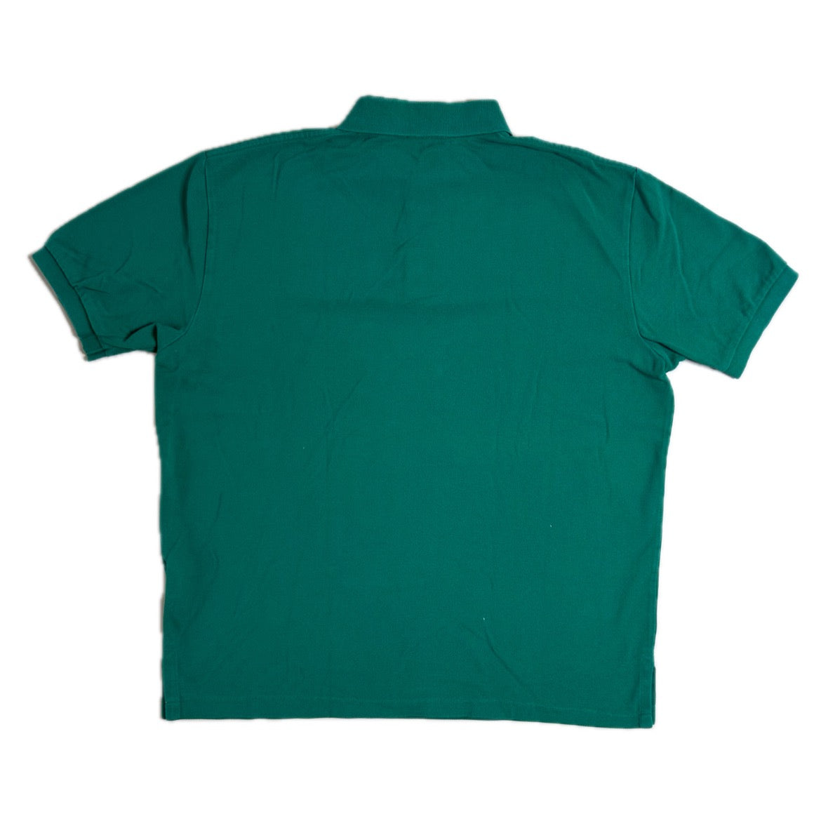 Secondhand green cotton Ralph Lauren Polo Shirt with Short Sleeves and purple Logo
