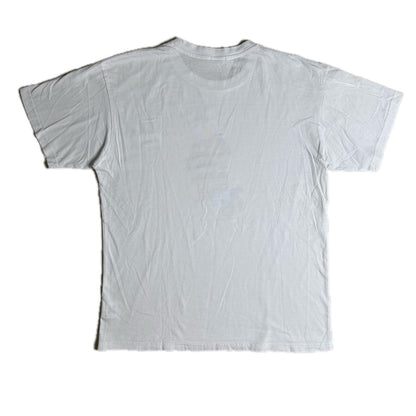 Vintage white cotton Tintin T-Shirt with colorful print 