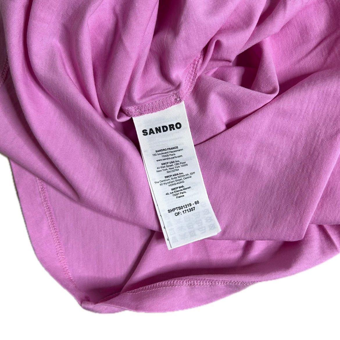 Secondhand pink cotton Sandro T-Shirt with print 