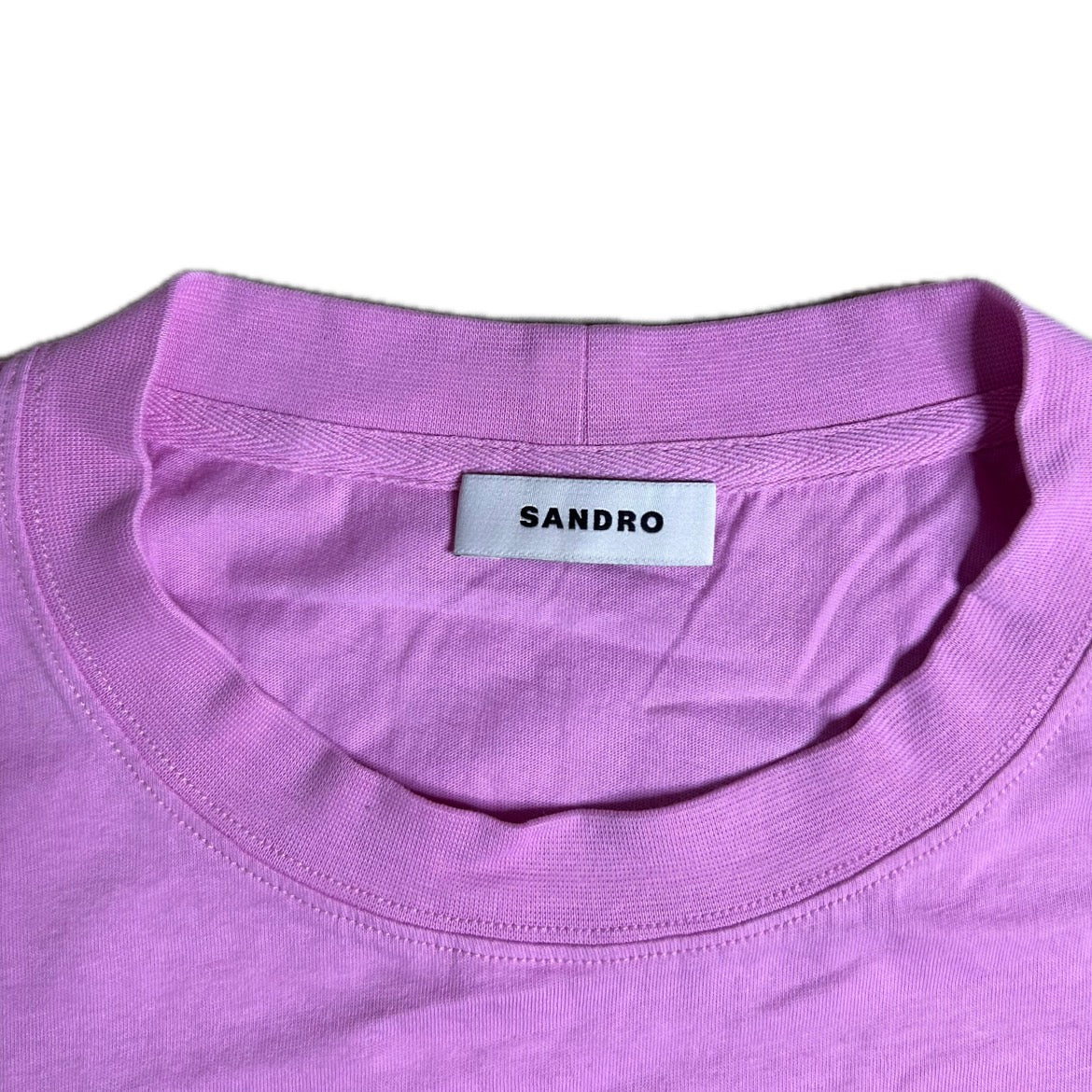 Secondhand pink cotton Sandro T-Shirt with print 