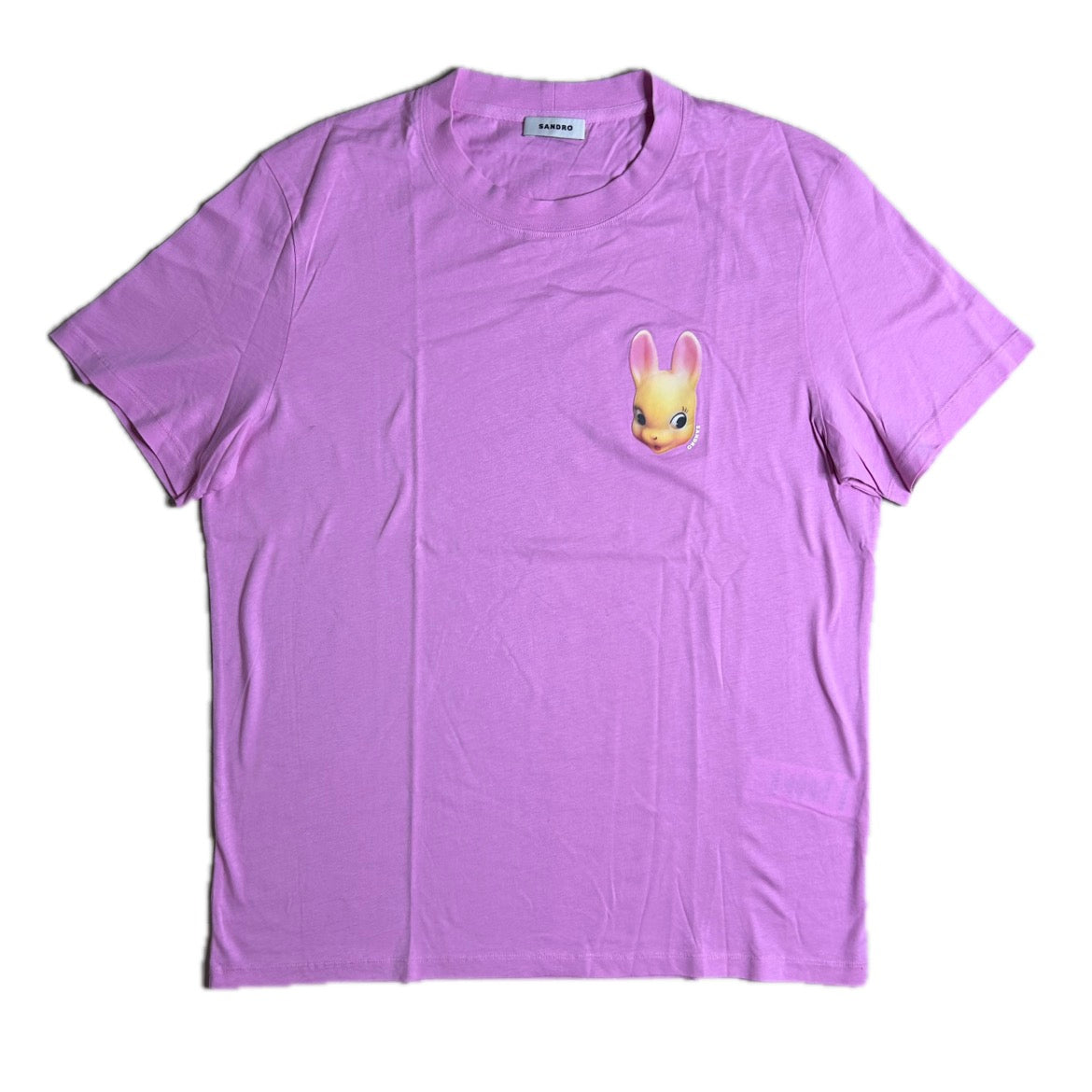 Secondhand pink cotton Sandro T-Shirt with print 