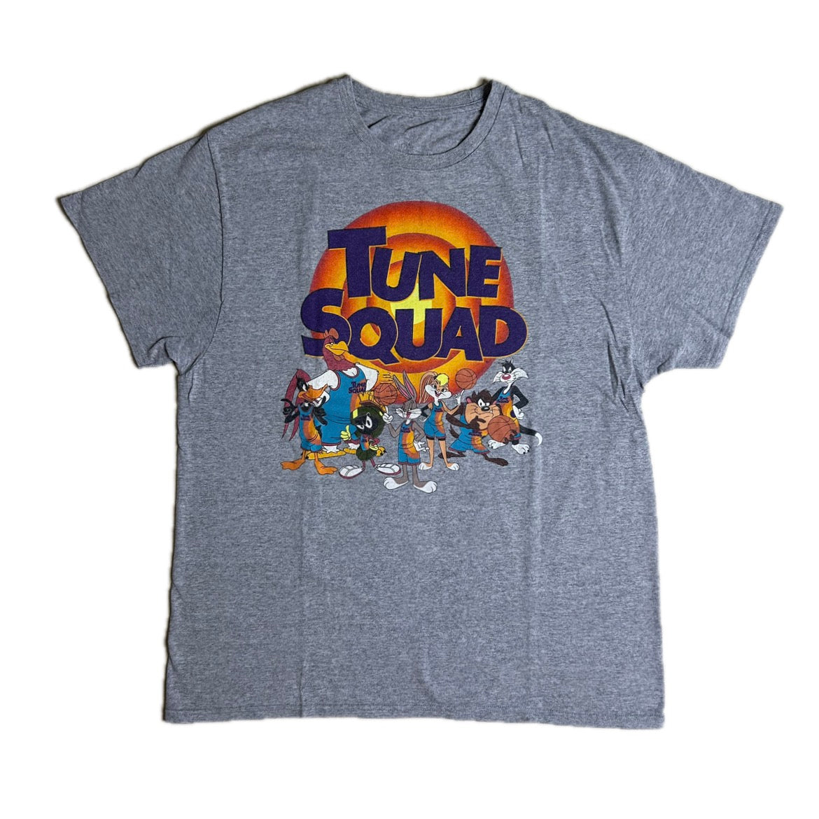 Vintage grey cotton Graphic T-Shirt with Looney Tunes Print 