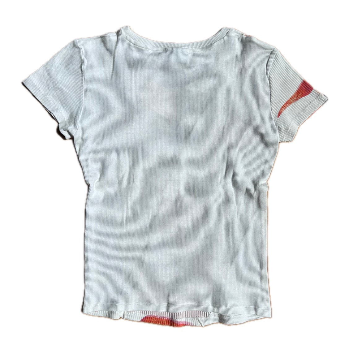 Secondhand white and orange cotton patchwork Desigual T-Shirt 