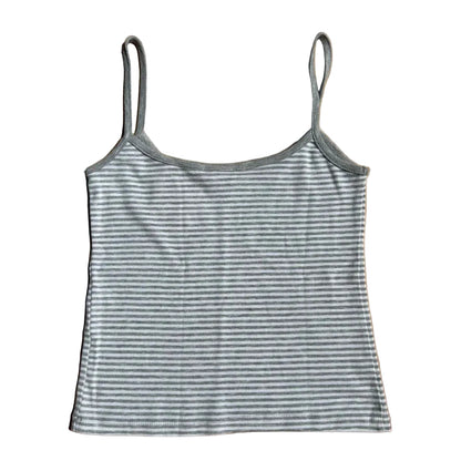 Secondhand white and grey striped cotton Subued Top 