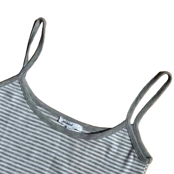 Secondhand white and grey striped cotton Subued Top 