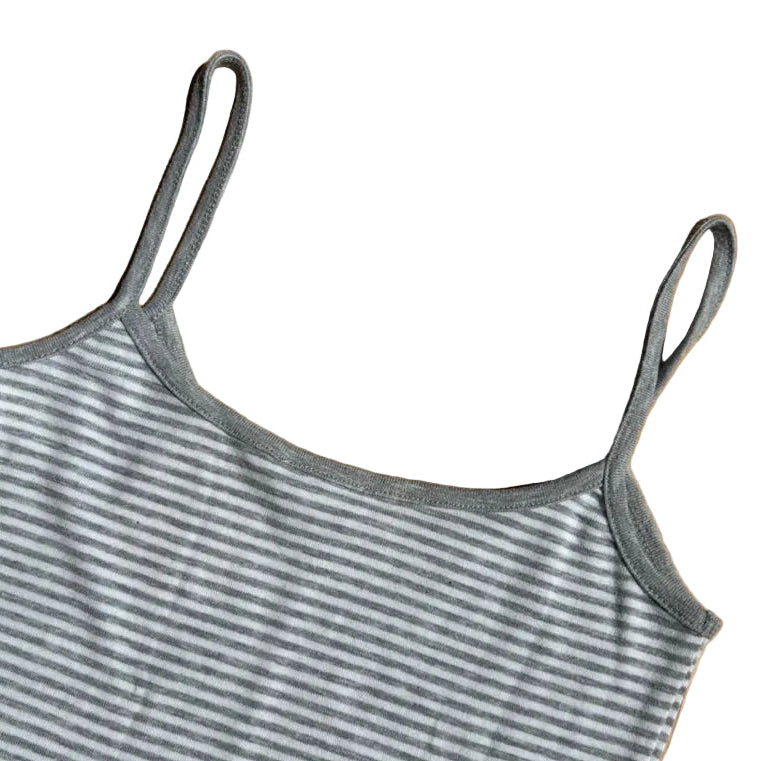 Secondhand white and grey striped cotton Subued Top 