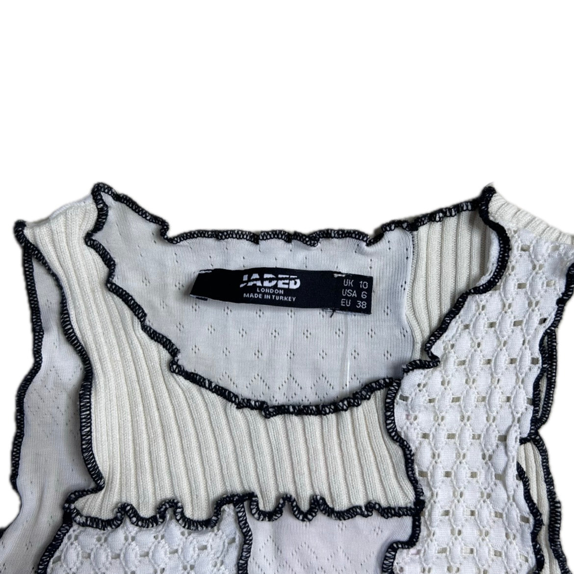Secondhand white patchwork Jaded London Top 