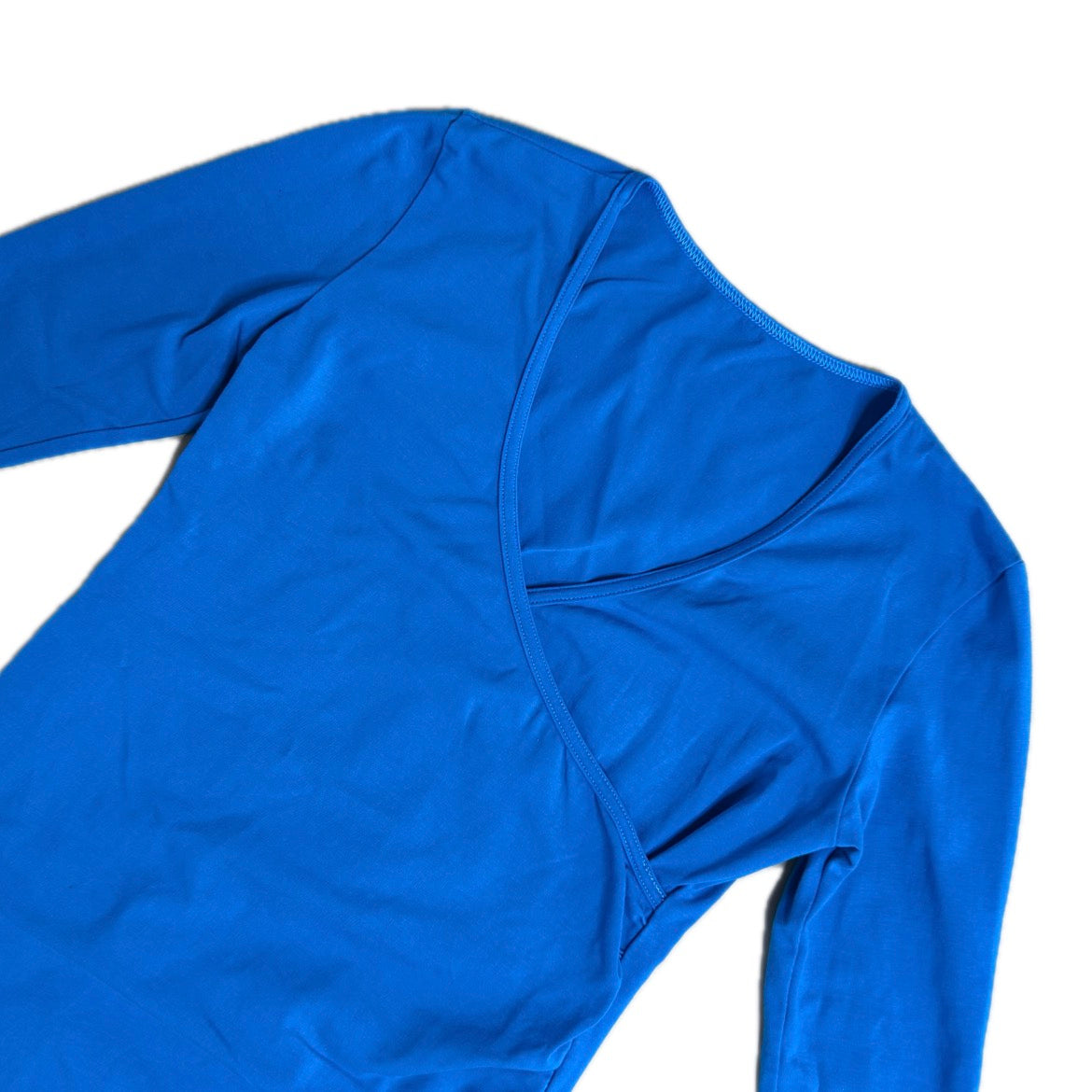 Winhape turquoise cotton Wrap Top 