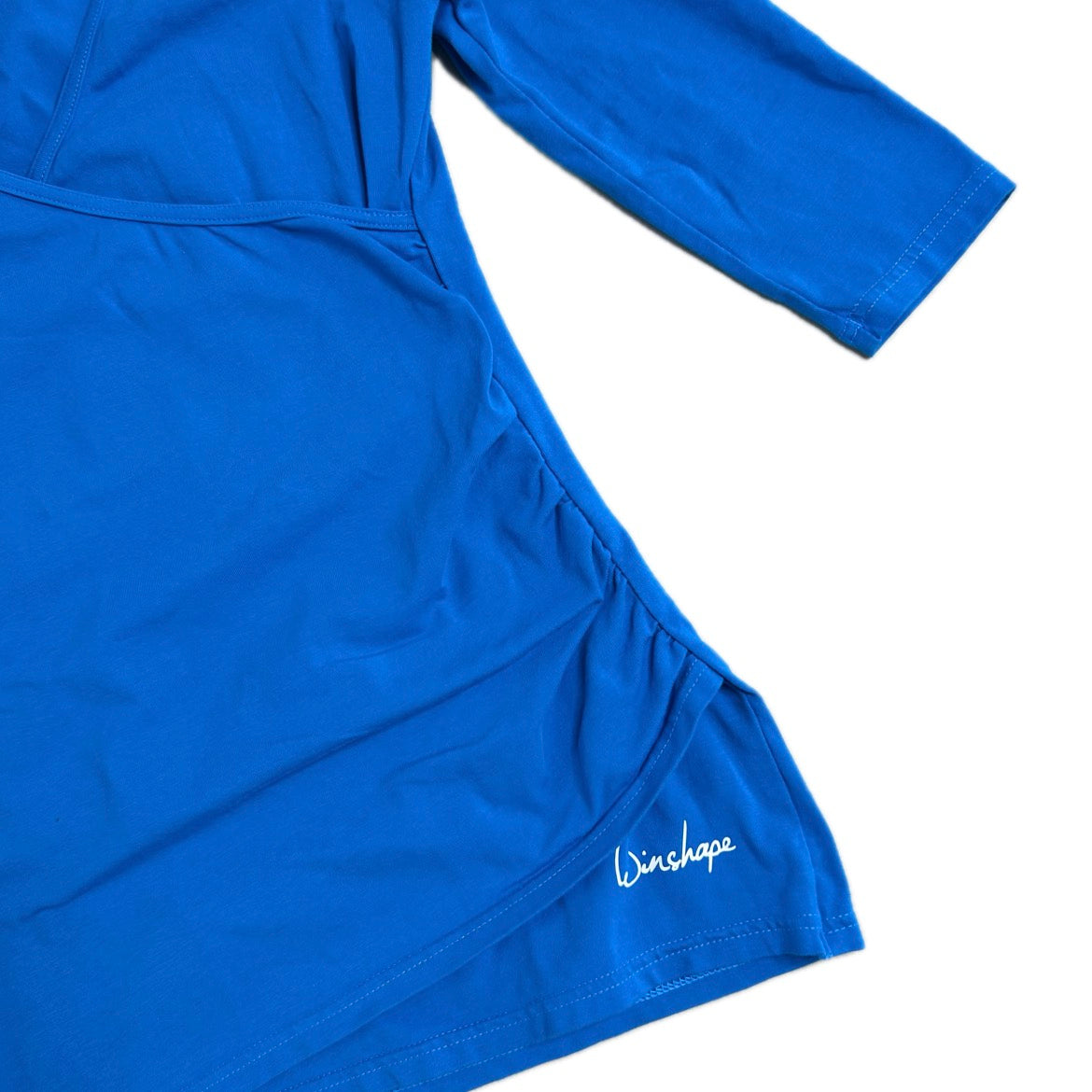 Winhape turquoise cotton Wrap Top 