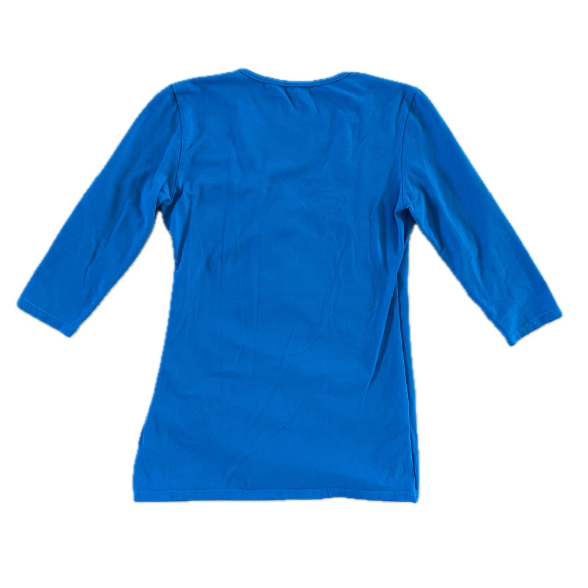 Winhape turquoise cotton Wrap Top 