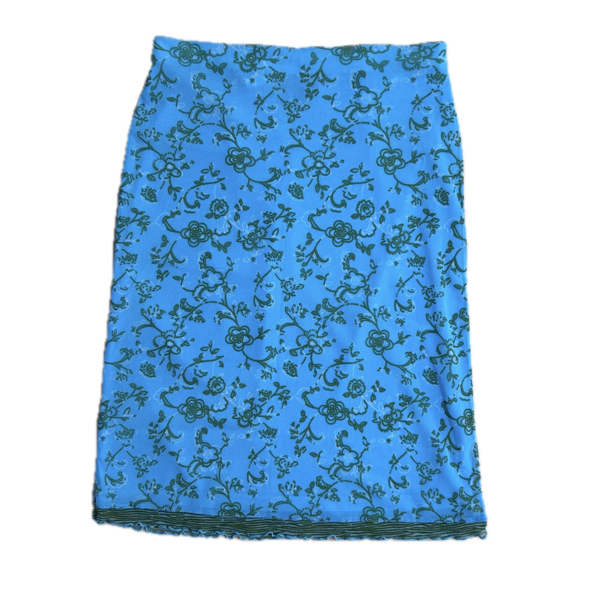 turquoise mesh Mexx Midi Skirt with floral print 