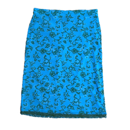turquoise mesh Mexx Midi Skirt with floral print 
