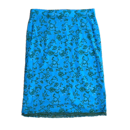 turquoise mesh Mexx Midi Skirt with floral print 