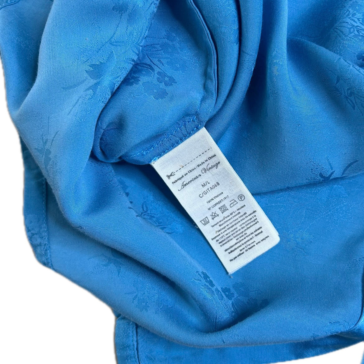 Secondhand blue / turquoise viscose American Vintage Blouse 