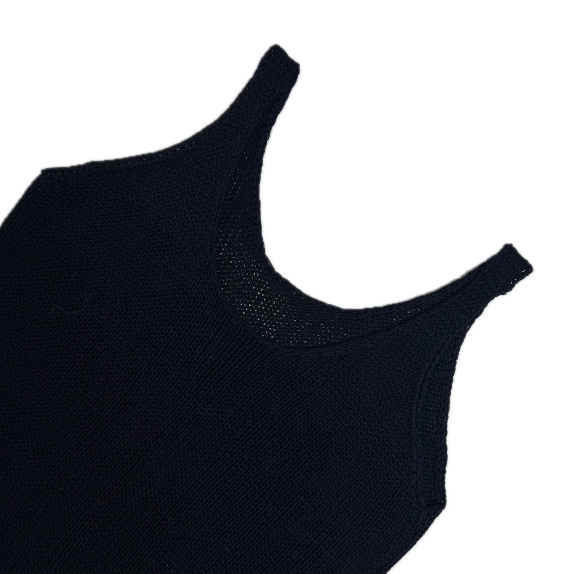 Vintage black Y2K crochet Top with Fringes
