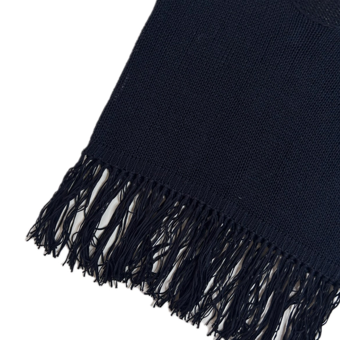 Vintage black Y2K crochet Top with Fringes