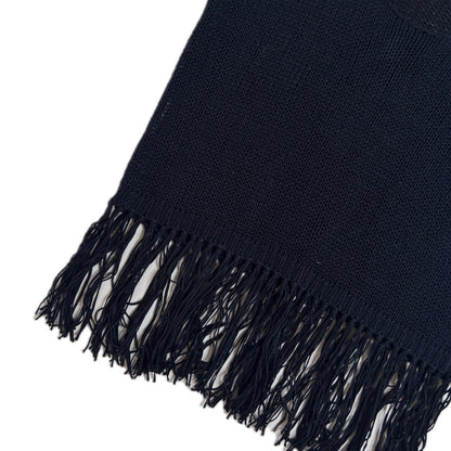 Vintage black Y2K crochet Top with Fringes