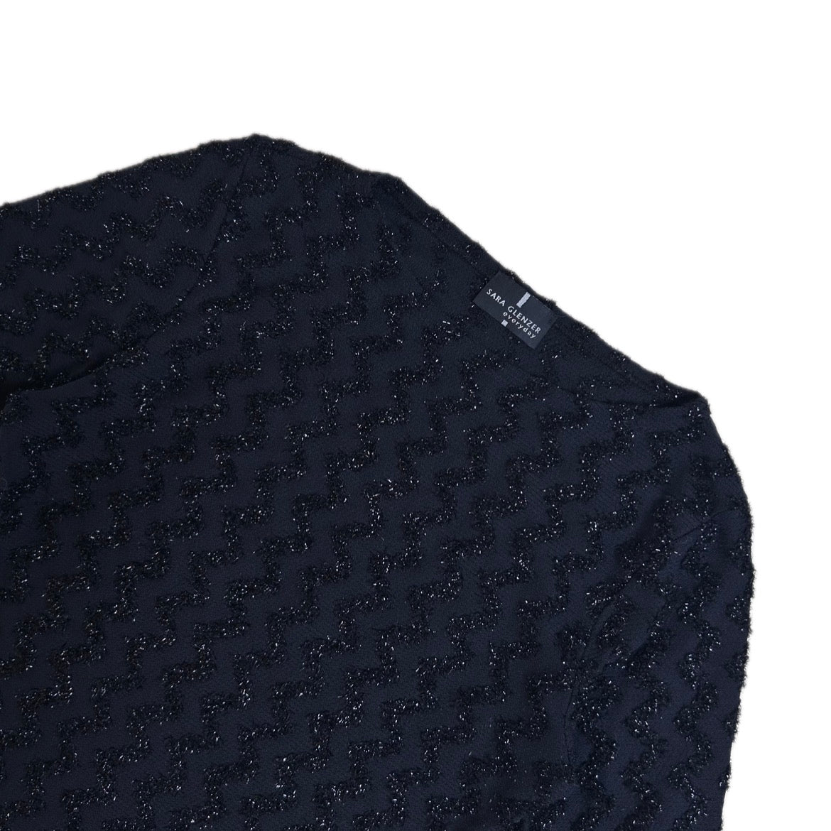 Vintage black glitter Y2K Sara Glenzer 3/4 Longsleeve