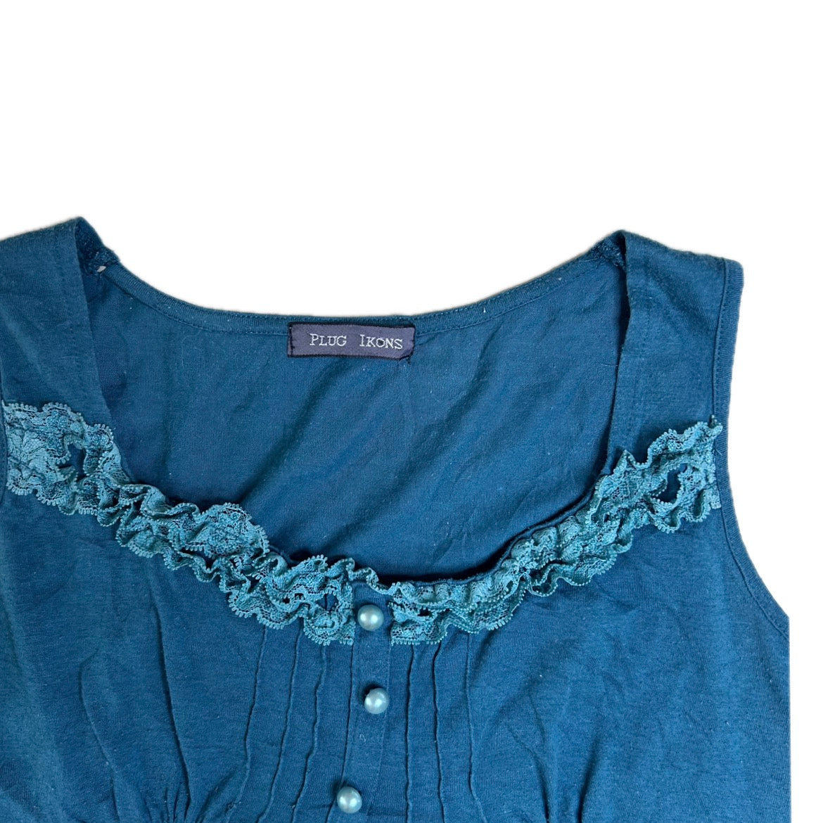 Vintage Y2K Plug Ikons Top with Lace 