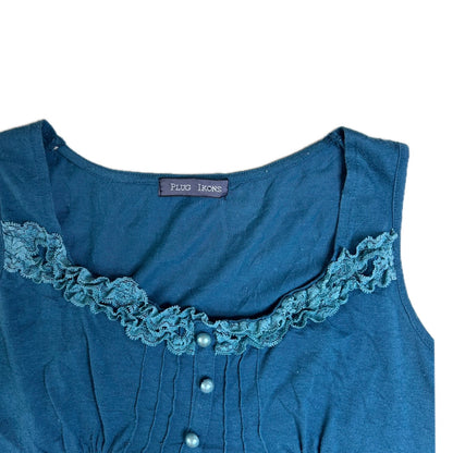 Vintage Y2K Plug Ikons Top with Lace 