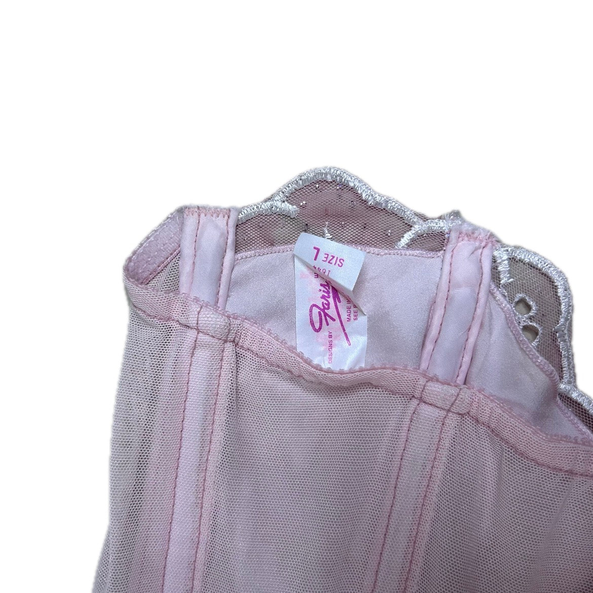Vintage pink glitter Y2K Faris Corset Top